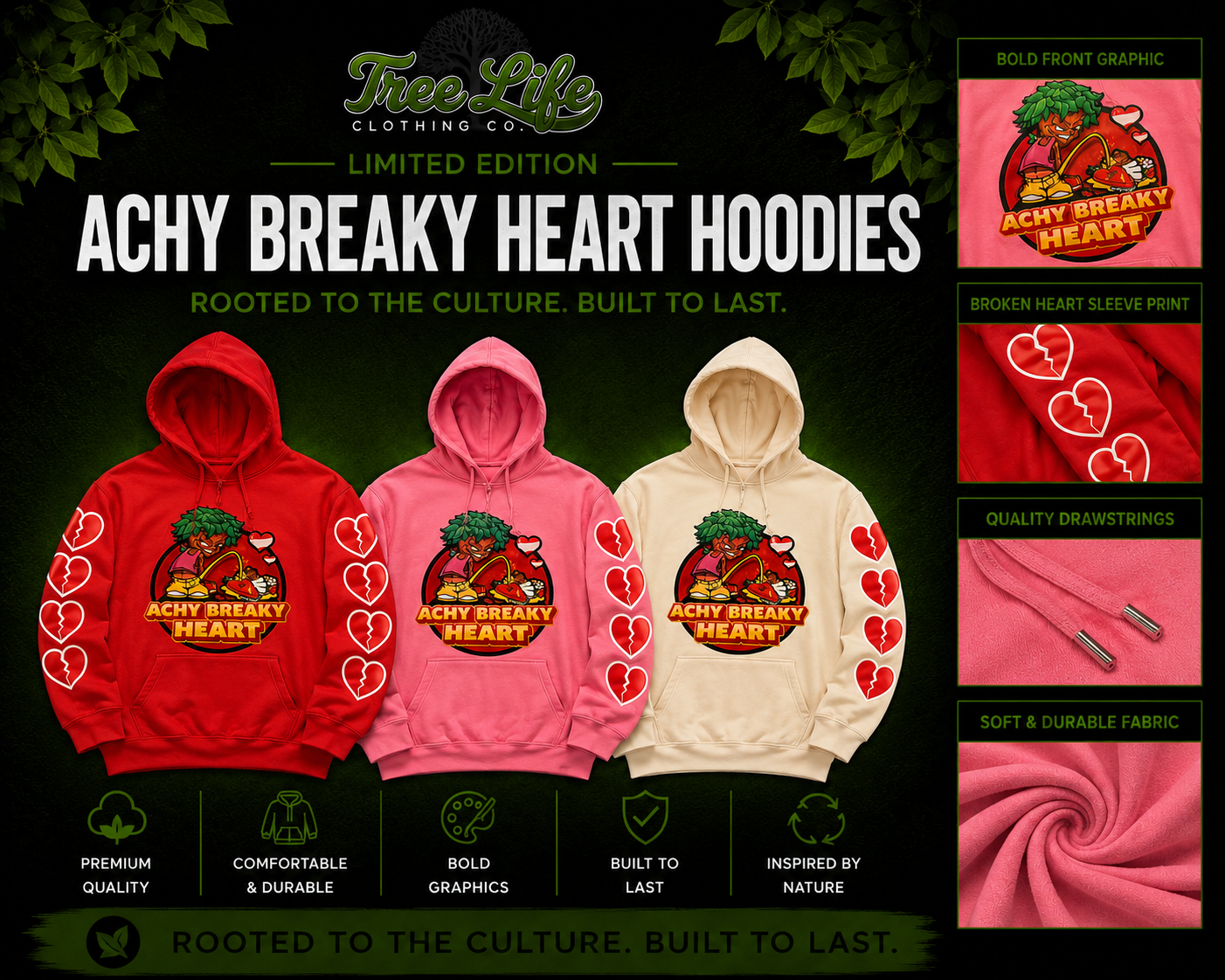 Achy Breaky Heart Hoodies