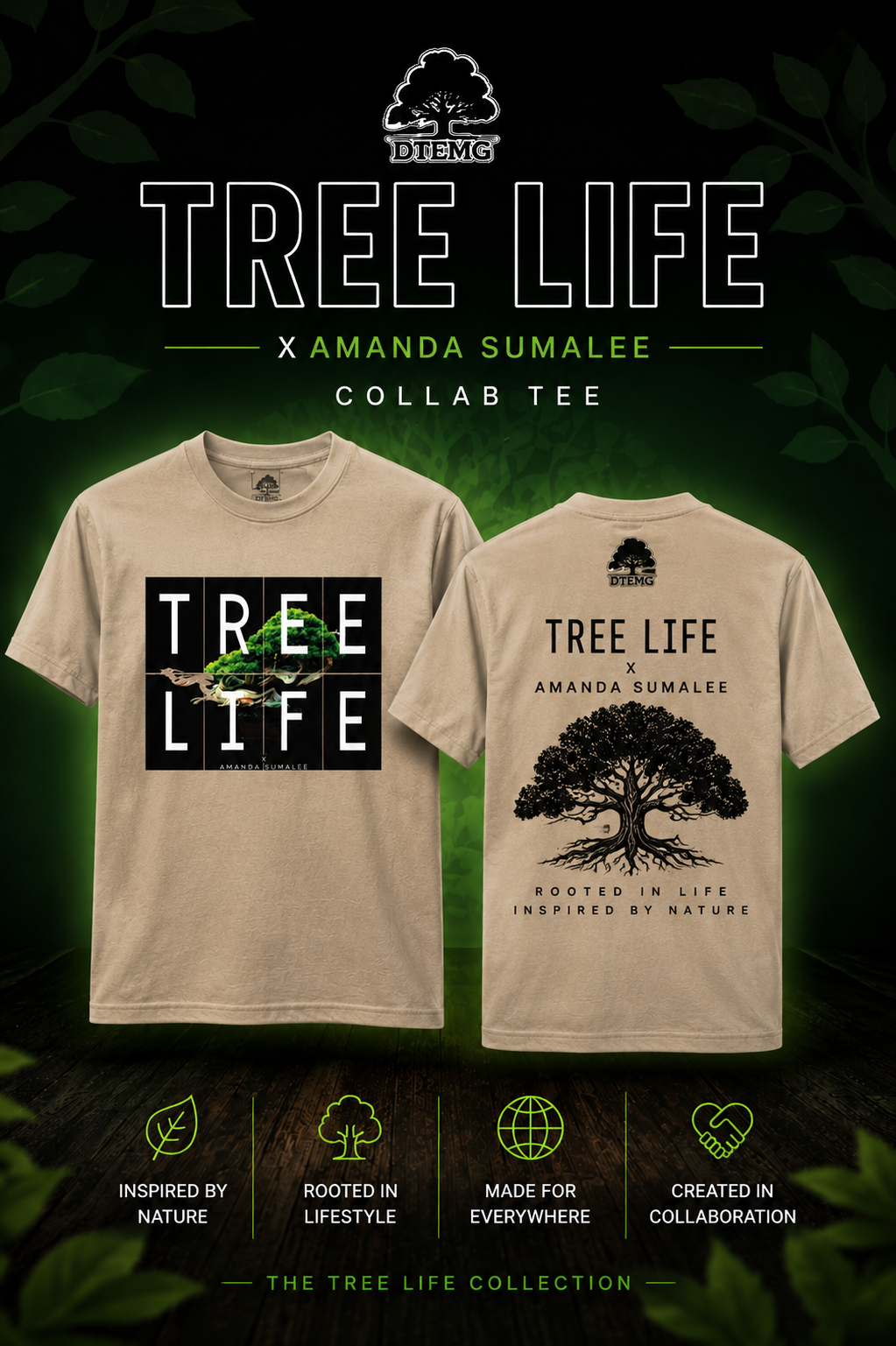 TREE LIFE X AMANDA SUMALEE BONSAI TREE TEE